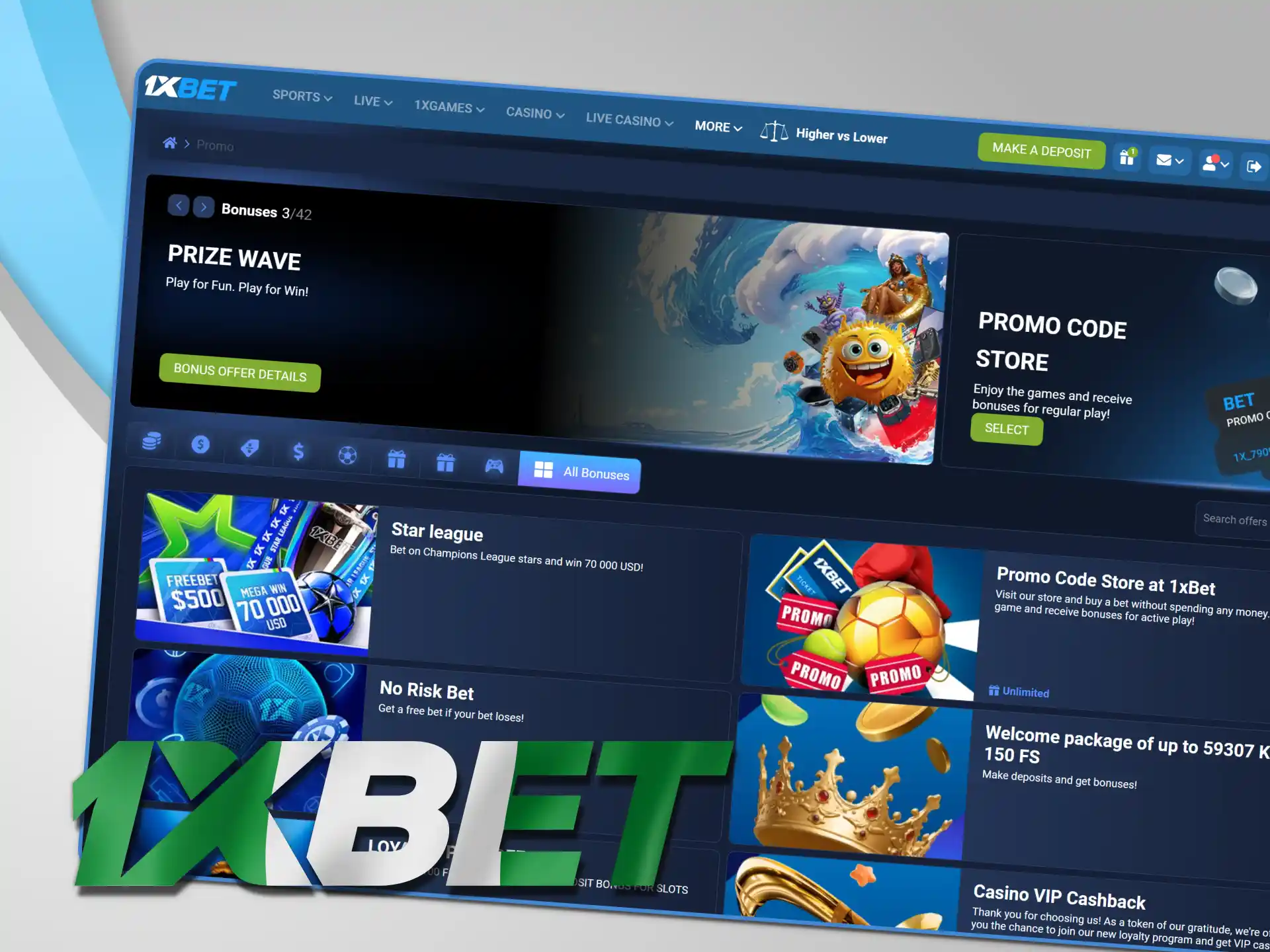 1xBet casino offers a wide range of bonuses in Nigeria.