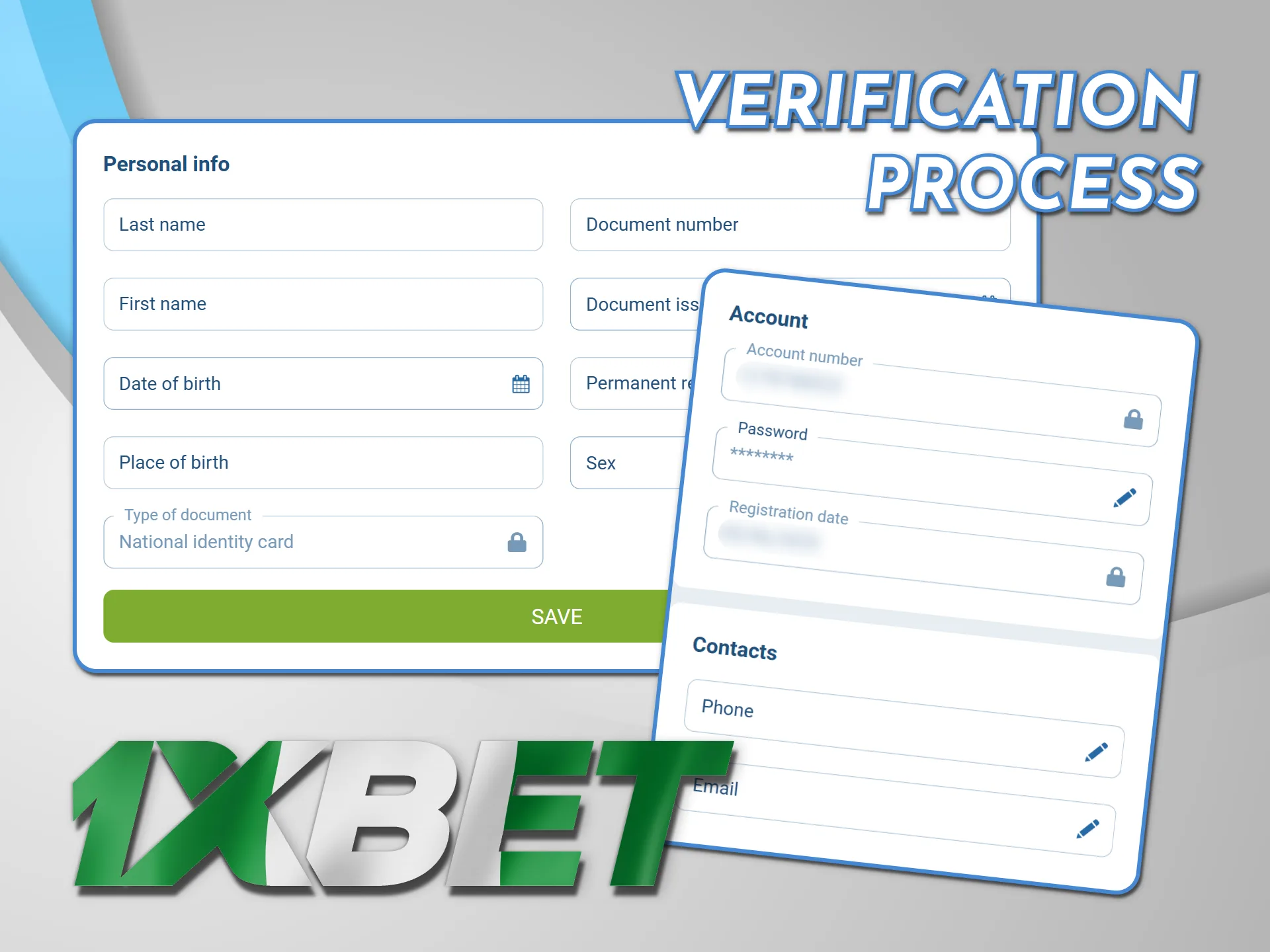 Complete internal security checks to activate your 1xBet profile.